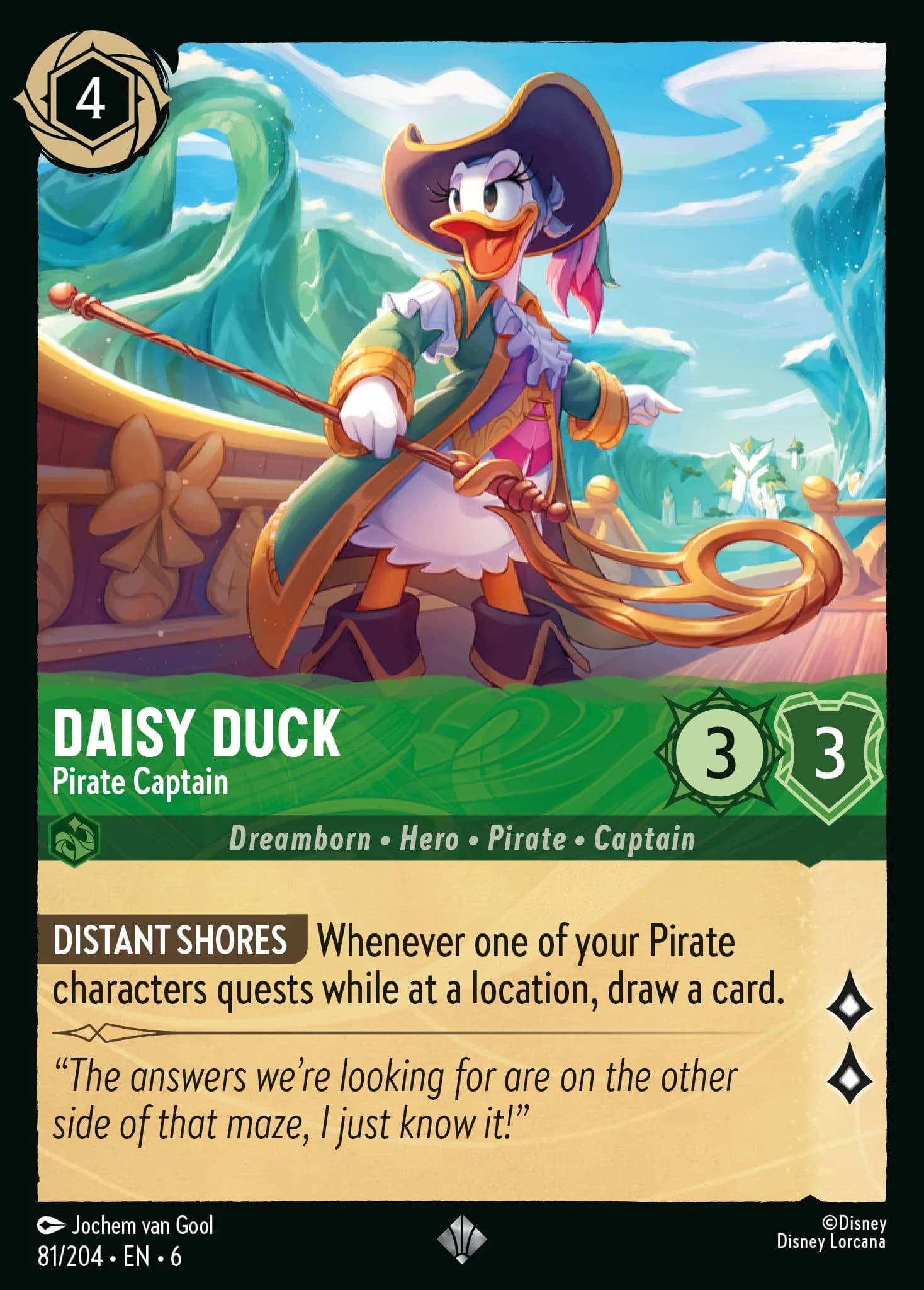 Daisy Duck - Pirate Captain 81/204 from Azurite Sea