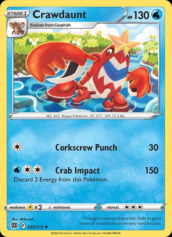Crawdaunt 033/172 from Brilliant Stars