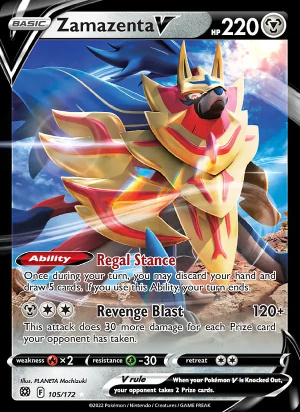 Zamazenta V 105/172 from Brilliant Stars
