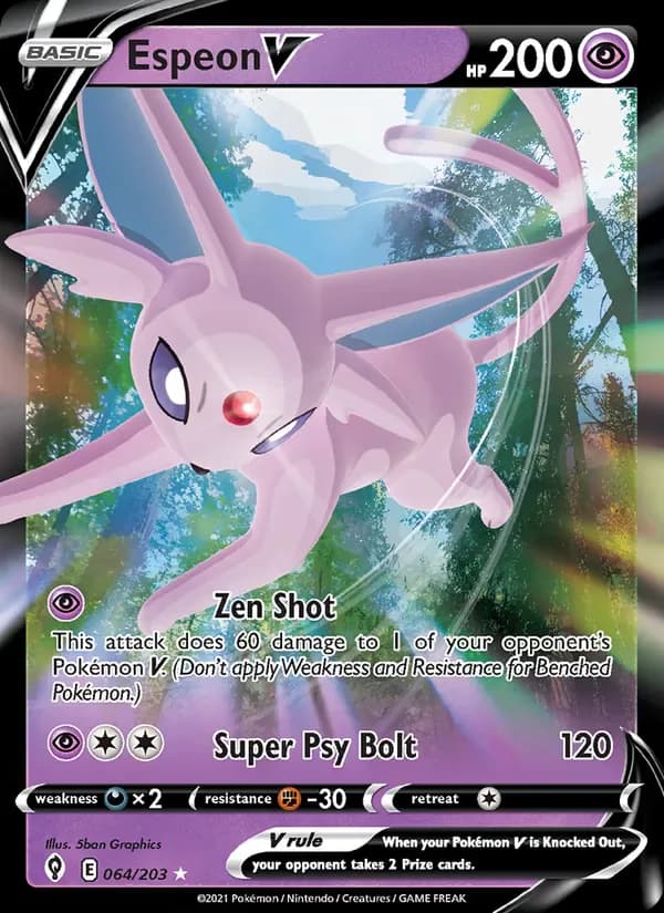 Espeon V 64/203 from Evolving Skies