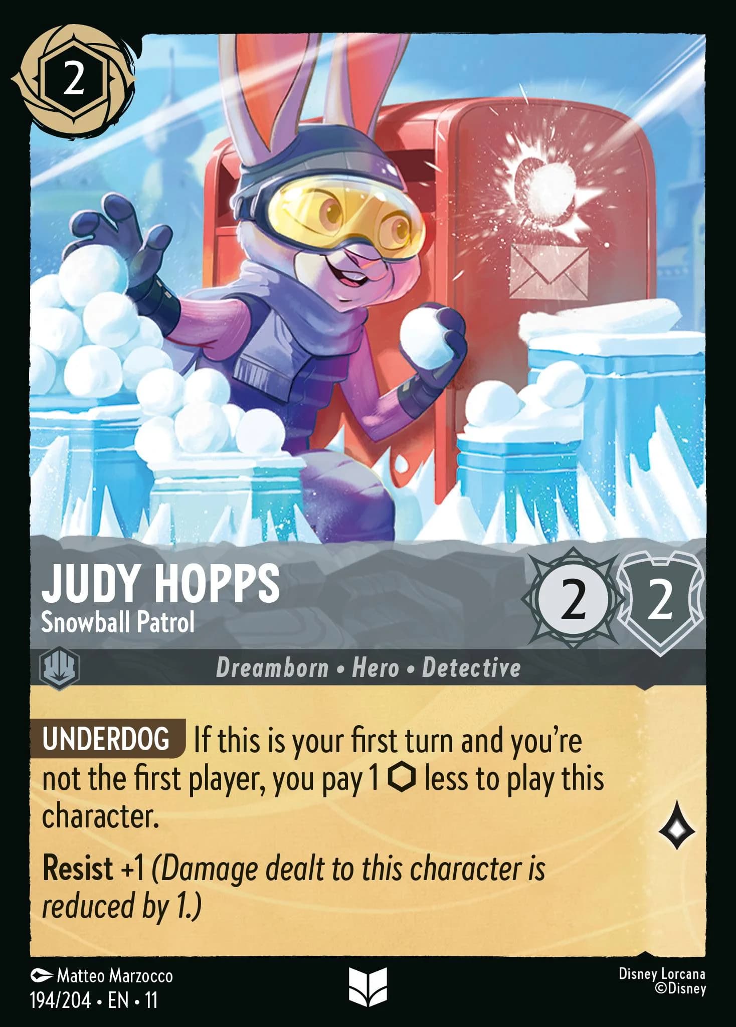 Judy Hopps - Snowball Patrol 194/204 from Winterspell