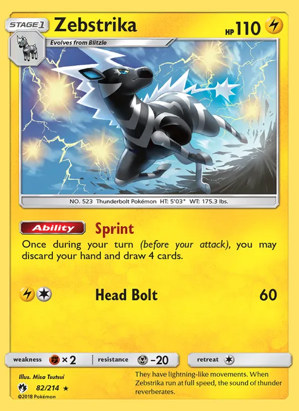 Zebstrika 82/214 from Lost Thunder