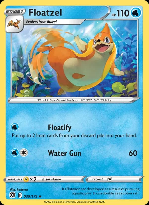 Floatzel 039/172 from Brilliant Stars