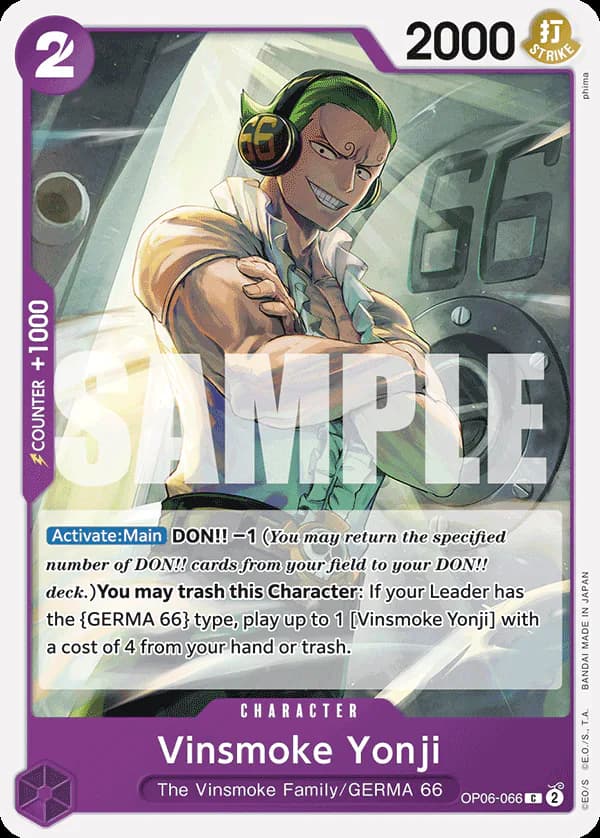 Vinsmoke Yonji OP06-066 Official alternate printing r1