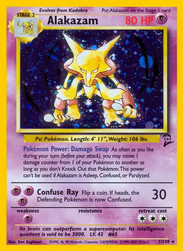 Alakazam 1/130 from Base Set 2