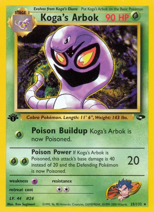 Koga's Arbok 25/132 from Gym Challenge