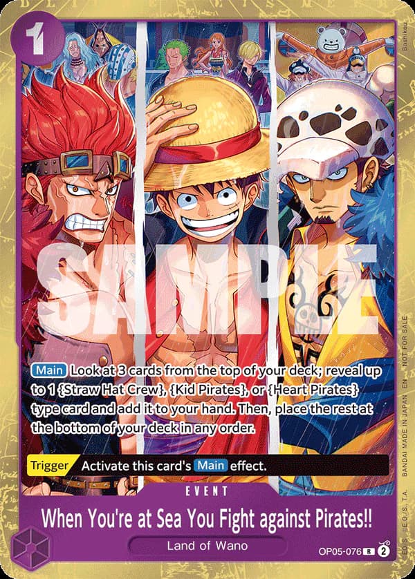 When You're at Sea You Fight against Pirates!! OP05-076 Official alternate printing 3