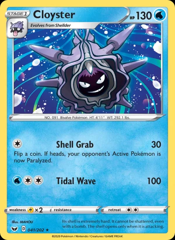 Cloyster 41/202 from Sword & Shield