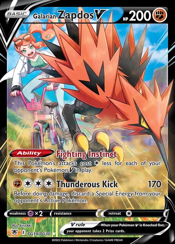 Galarian Zapdos V TG19/TG30 from Astral Radiance