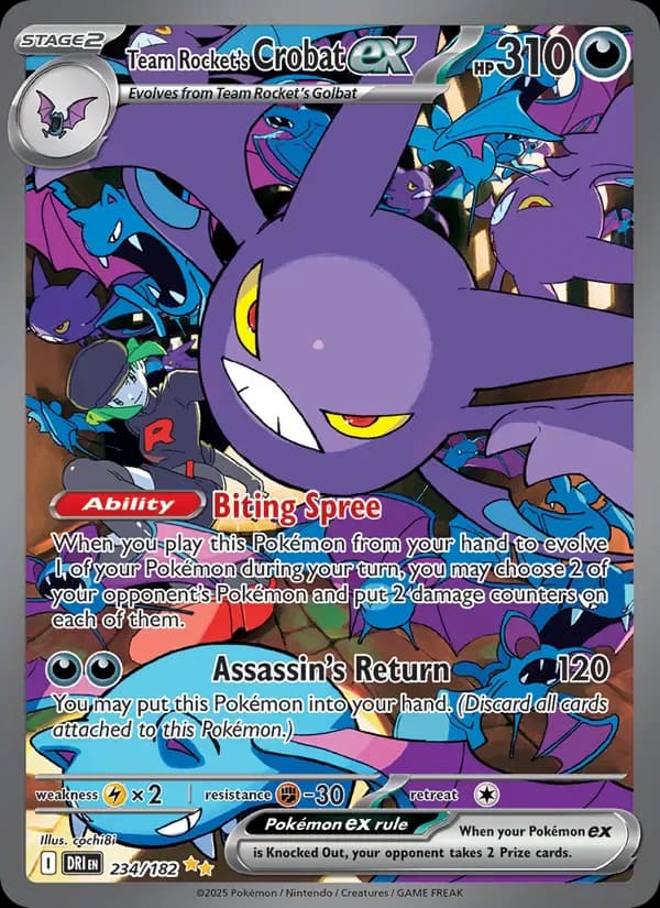 Team Rocket's Crobat ex 234/182 from Destined Rivals