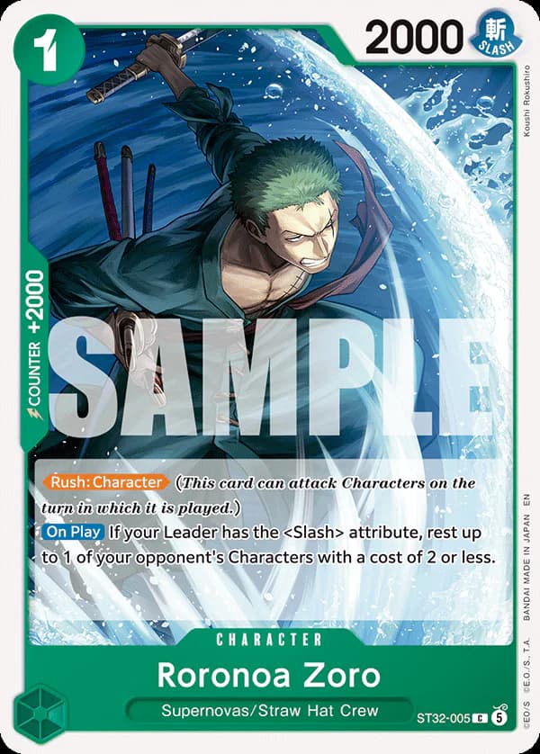 Roronoa Zoro ST32-005 Standard printing