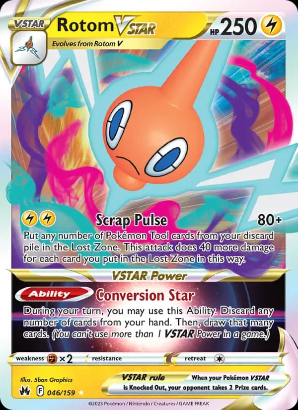 Rotom VSTAR 046/159 from Crown Zenith