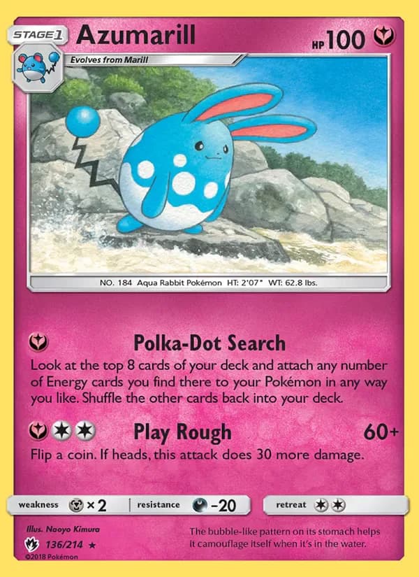 Azumarill 136/214 from Lost Thunder