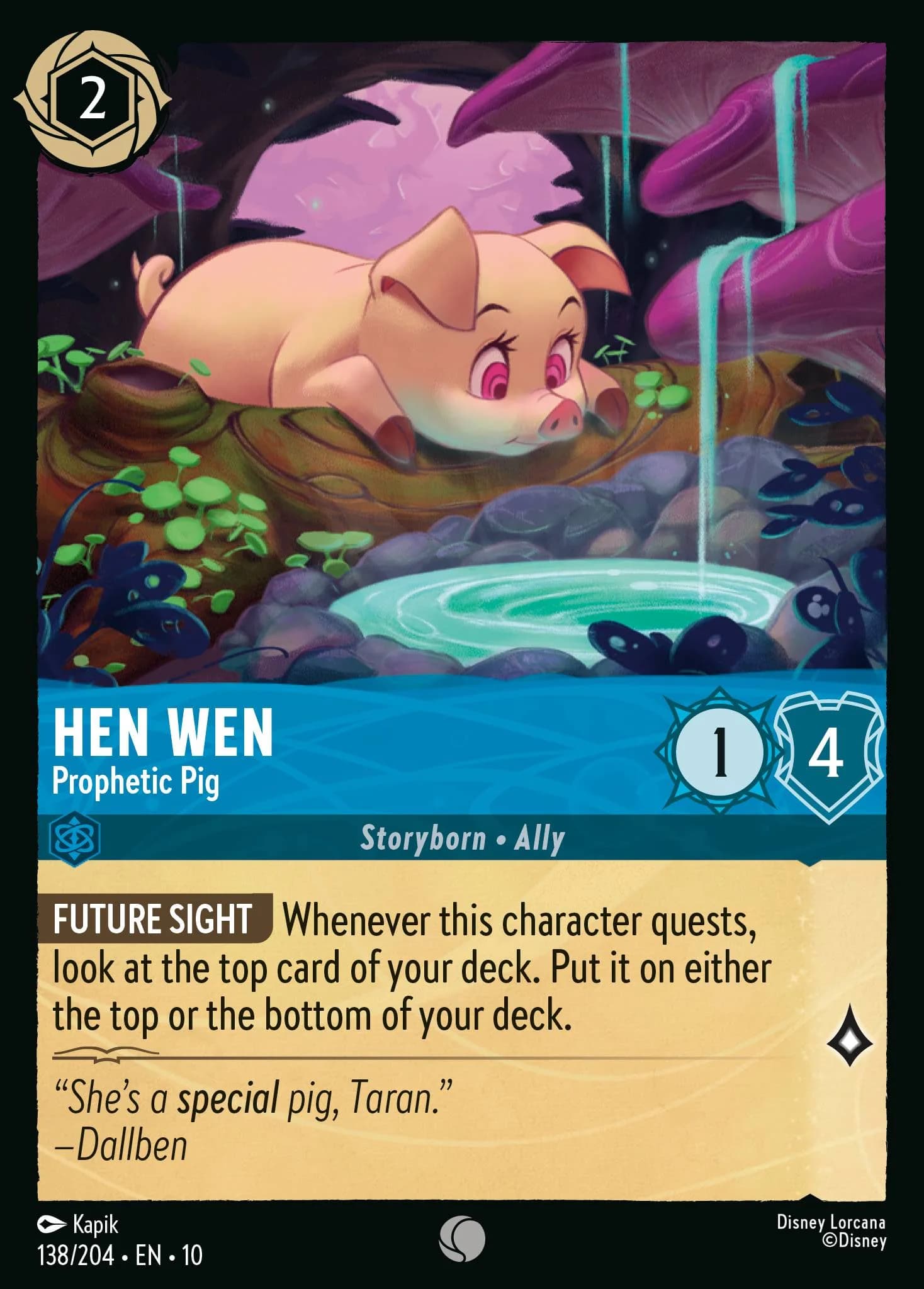 Hen Wen - Prophetic Pig 138/204 from Whispers in the Well