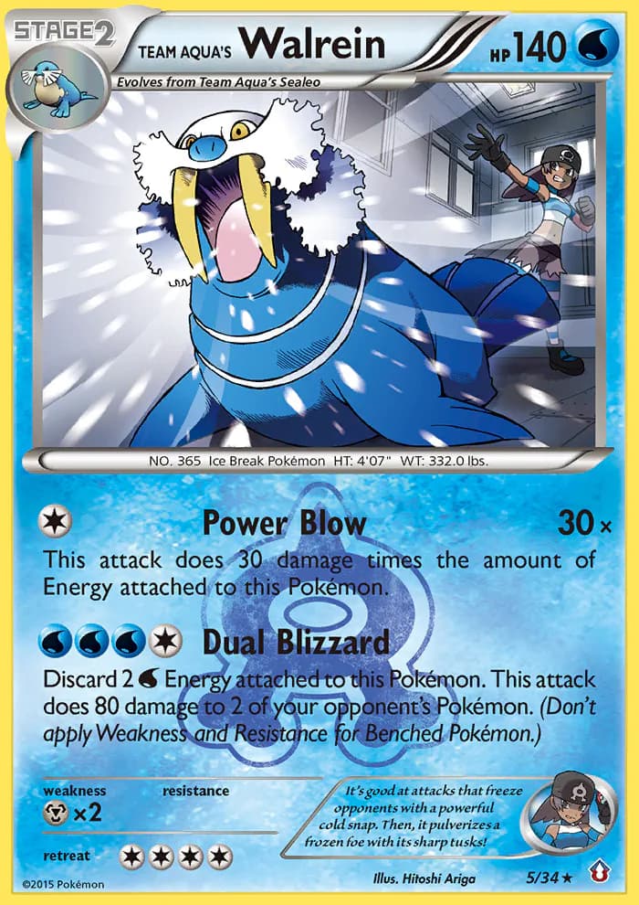 Team Aqua's Walrein 5/34 from Double Crisis