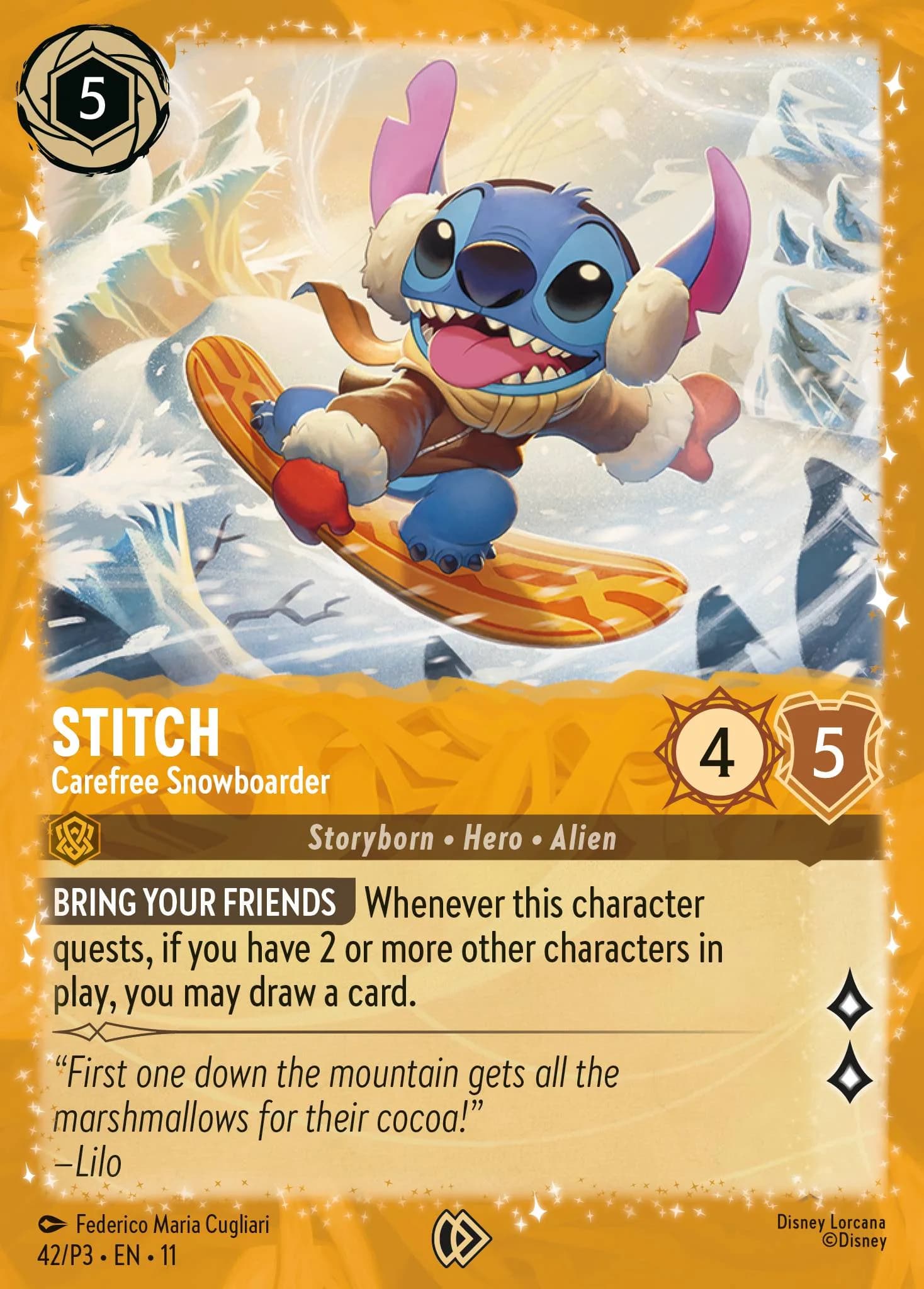 Stitch - Carefree Snowboarder 42/P3 from Winterspell