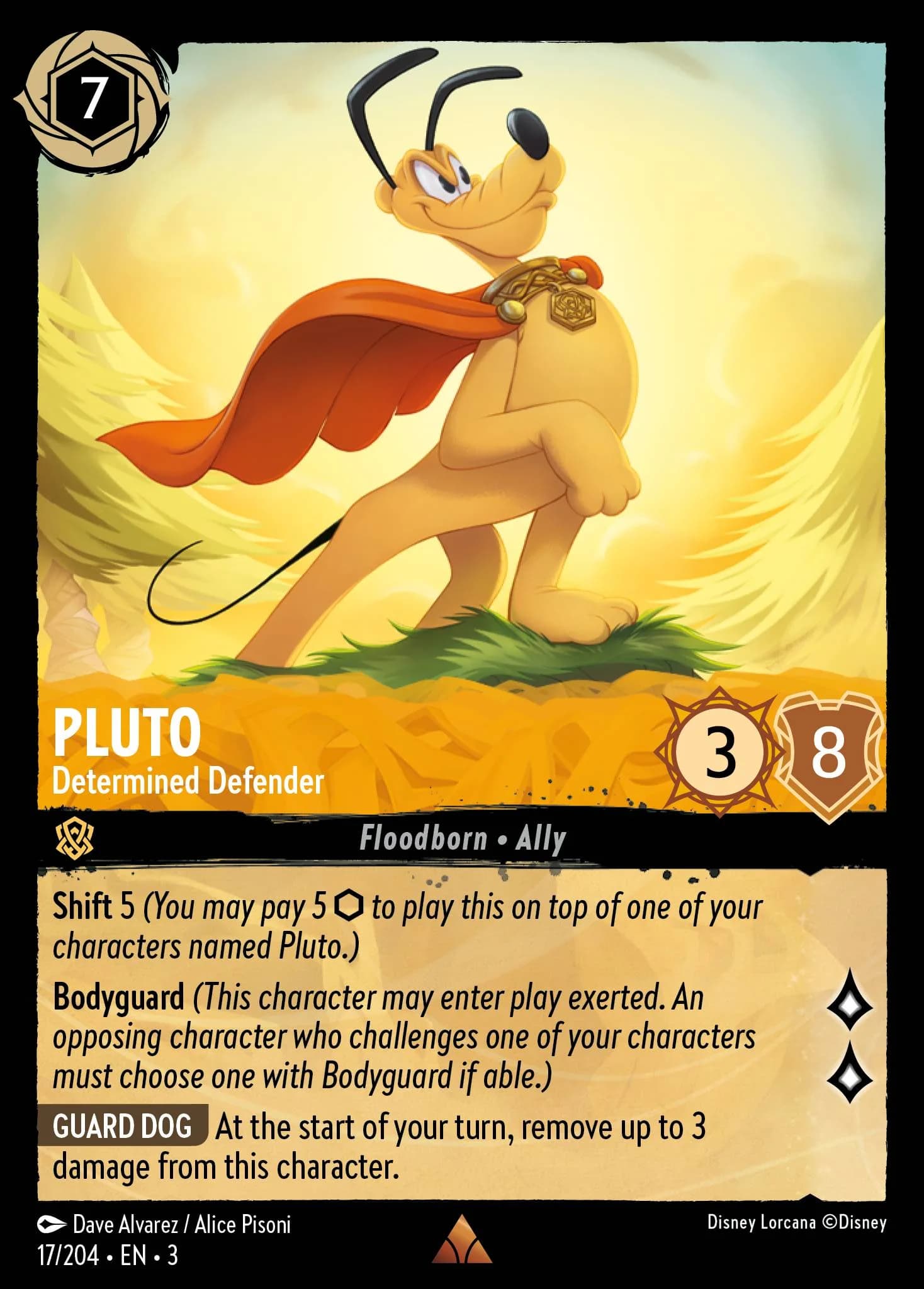Pluto - Determined Defender 17/204 from Into the Inklands