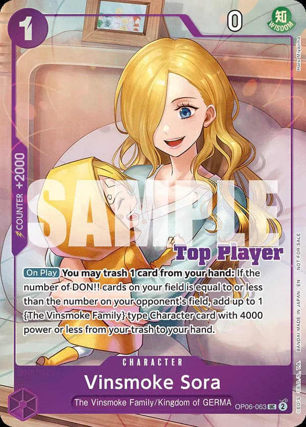 Vinsmoke Sora OP06-063 Official alternate printing 2