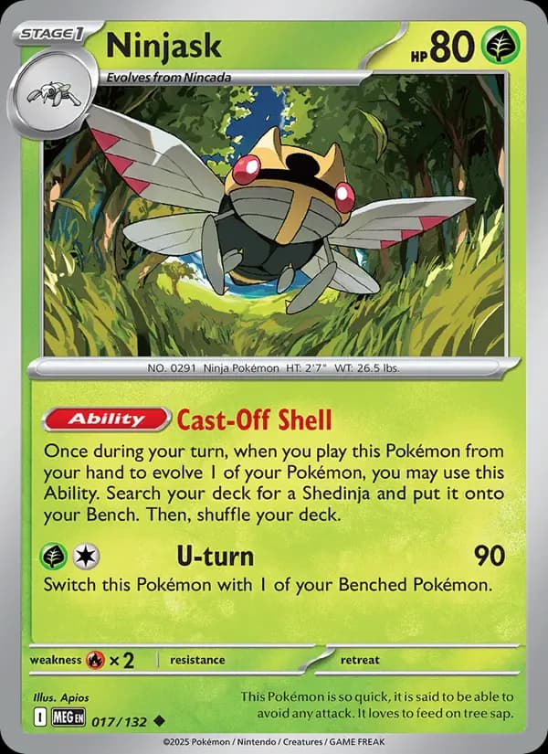 Ninjask 017/132 from Mega Evolution
