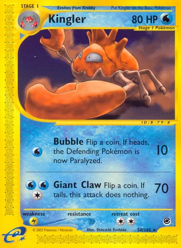 Kingler 50/165 from Expedition Base Set