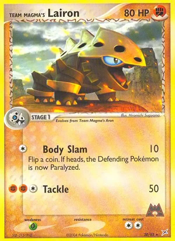 Team Magma's Lairon 20/95 from EX Team Magma vs Team Aqua
