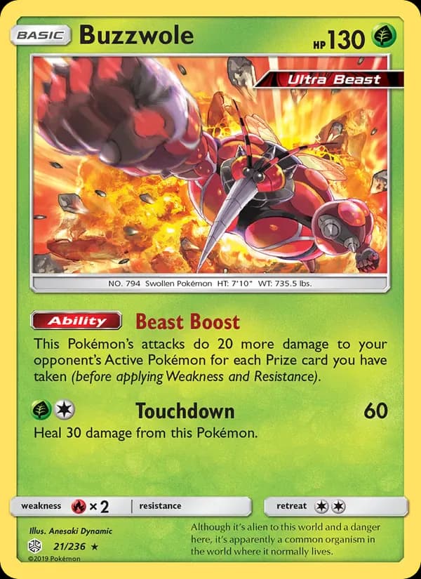 Buzzwole 21/236 from Cosmic Eclipse