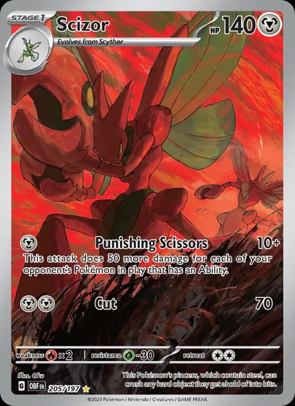 Scizor 205/197 from Obsidian Flames