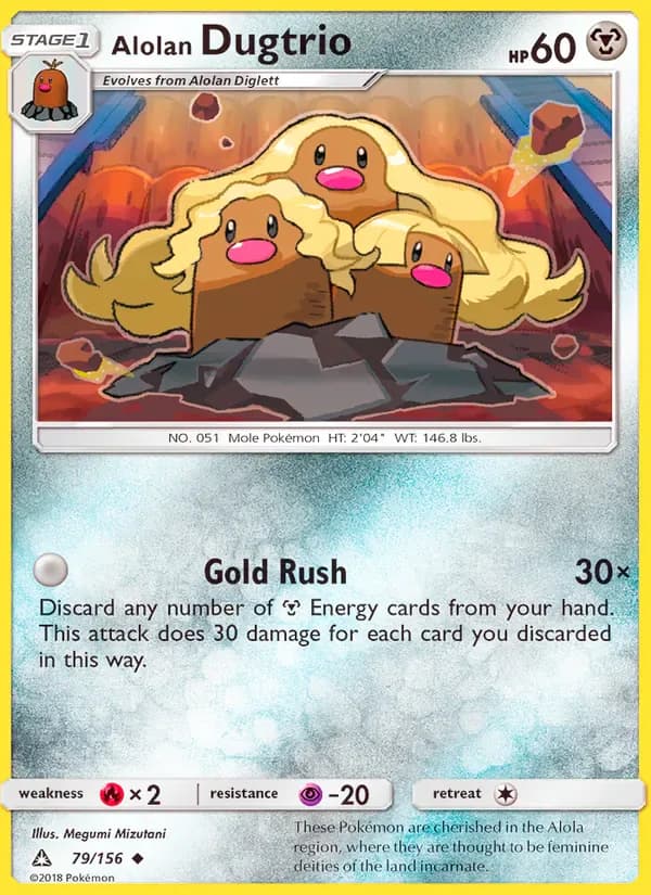 Alolan Dugtrio 79/156 from Ultra Prism