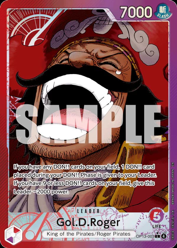 Gol.D.Roger OP13-003 Official alternate printing 1