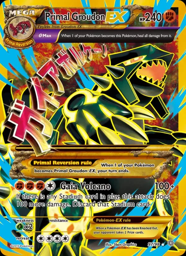 Primal Groudon EX 97/98 from Ancient Origins