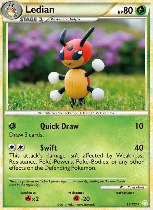 Ledian 25/123 from HeartGold & SoulSilver