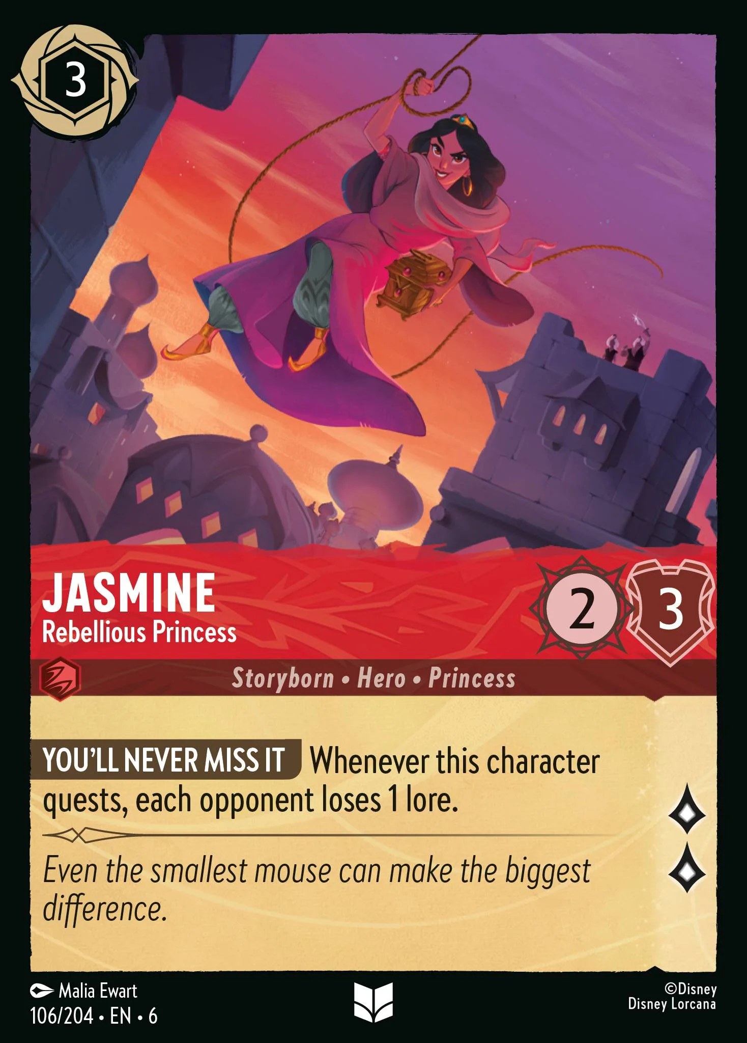 Jasmine - Rebellious Princess 106/204 from Azurite Sea