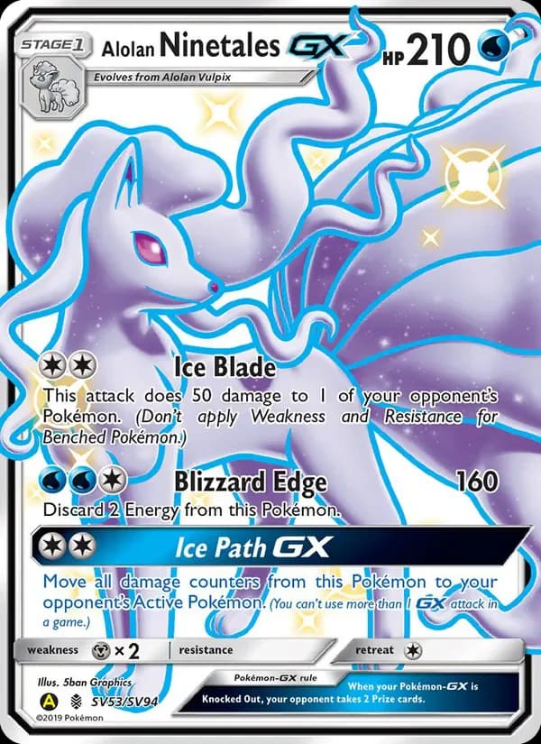 Alolan Ninetales-GX SV53/SV94 from Hidden Fates