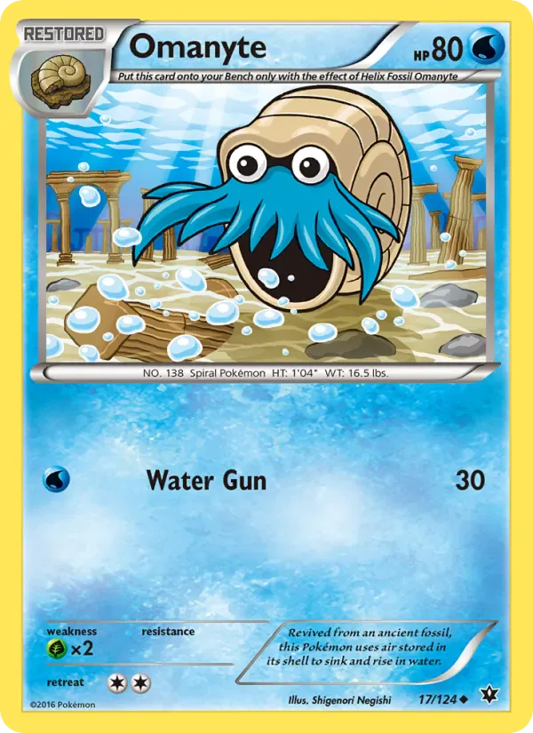 Omanyte 17/124 from Fates Collide