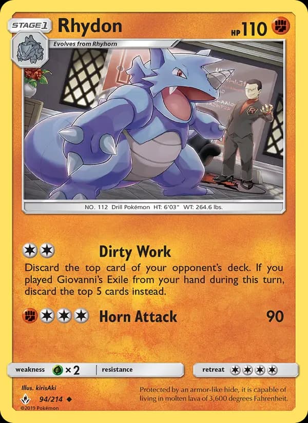 Rhydon 94/214 from Unbroken Bonds