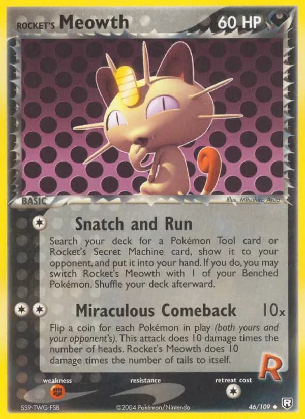 Rocket's Meowth 46/109 from EX Team Rocket Returns
