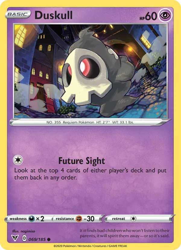 Duskull 69/185 from Vivid Voltage