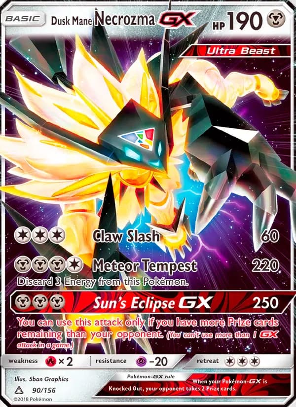 Dusk Mane Necrozma GX 90/156 from Ultra Prism