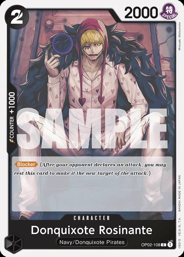 Donquixote Rosinante OP02-108 Official alternate printing r1
