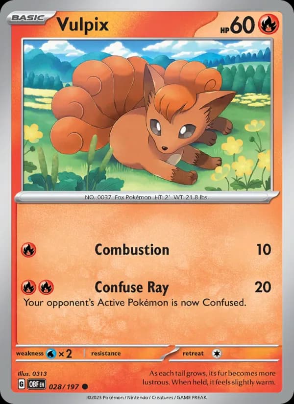 Vulpix 028/197 from Obsidian Flames