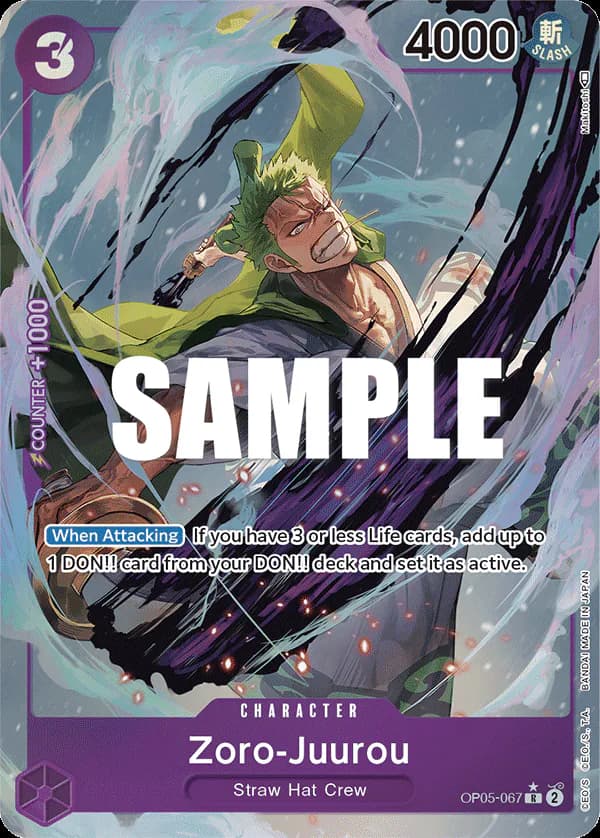 Zoro-Juurou OP05-067 Official alternate printing 1