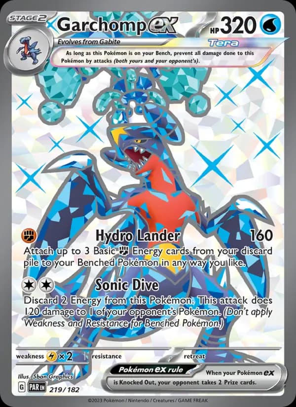 Garchomp ex 219/182 from Paradox Rift