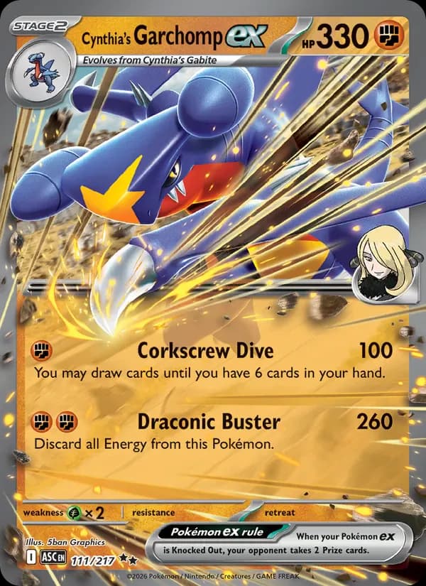 Cynthia's Garchomp ex 111/217 from Ascended Heroes