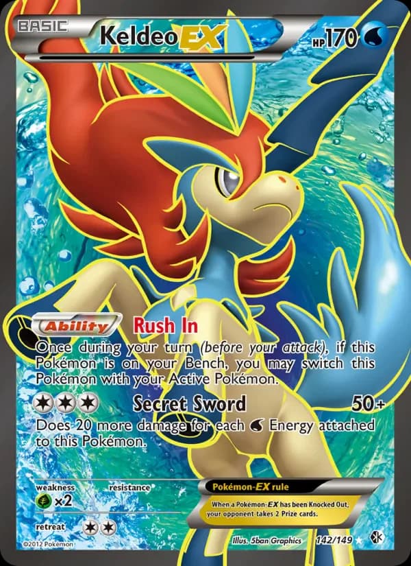 Keldeo-EX 142/149 from Boundaries Crossed