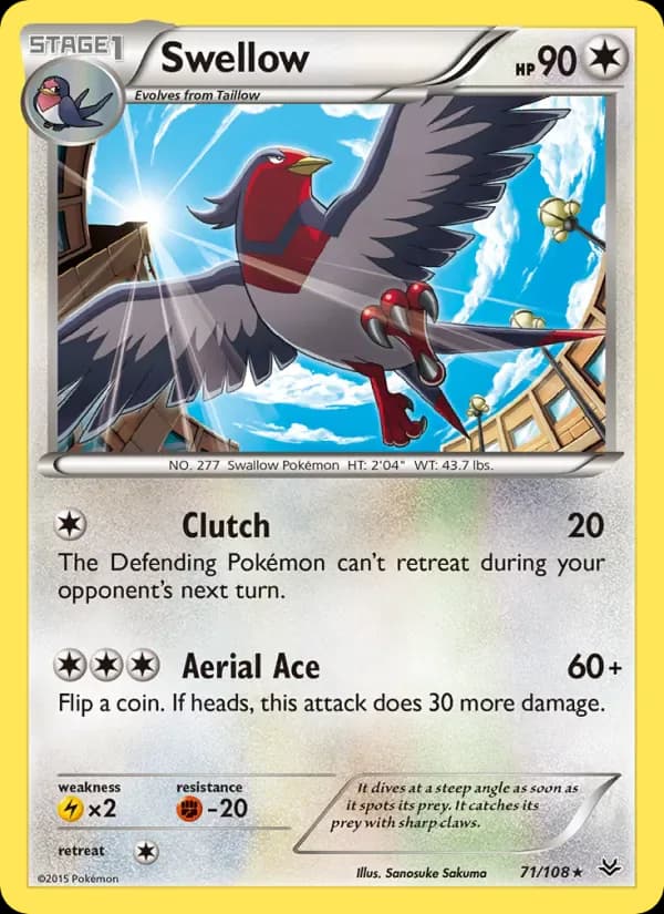 Swellow 71/108 from Roaring Skies