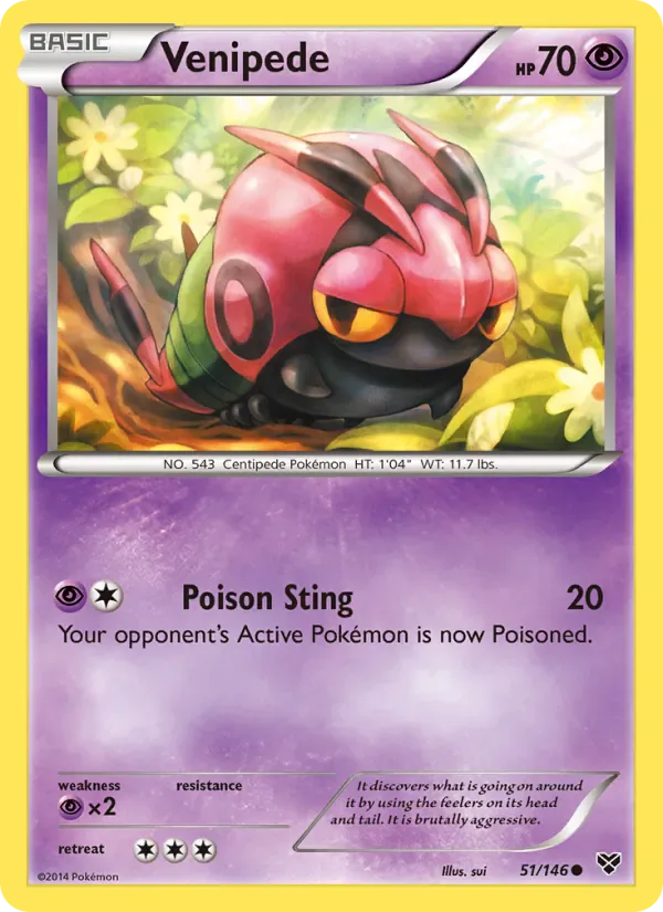 Venipede 51/146 from XY Base Set