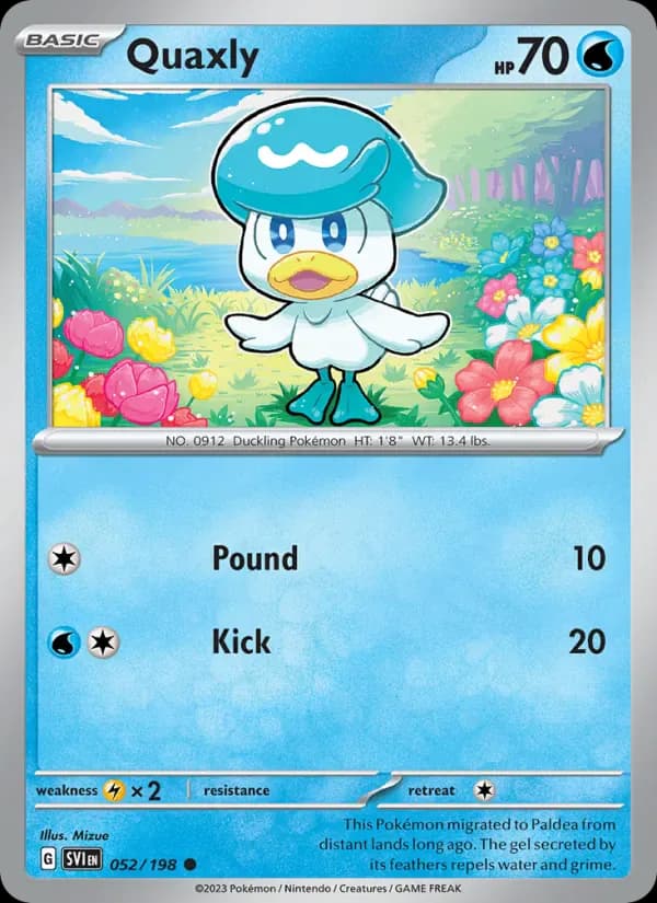 Quaxly 052/198 from Scarlet & Violet Base Set