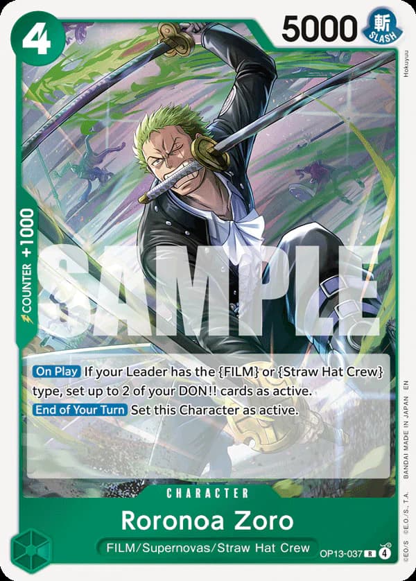 Roronoa Zoro OP13-037 Standard printing