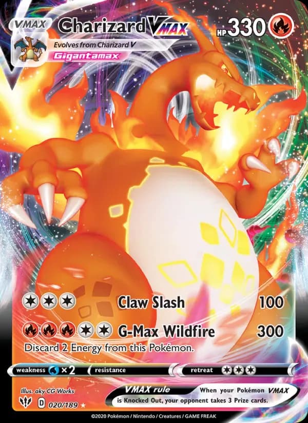 Charizard VMAX 20/189 from Darkness Ablaze