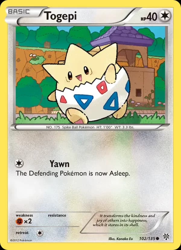 Togepi 102/135 from Plasma Storm